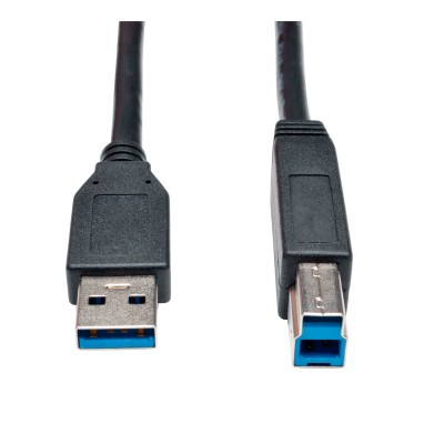 Cable para Dispositivo USB 3.0 SuperSpeed (AB M/M), Negro, 1 m [3 pies]