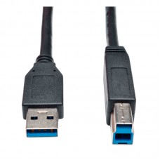 Cable para Dispositivo USB 3.0 SuperSpeed A-B(M/M) Negro, 1.83 m / 6 pies.