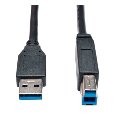 Cable para Dispositivo USB 3.0 SuperSpeed A-B(M/M) Negro, 1.83 m / 6 pies.