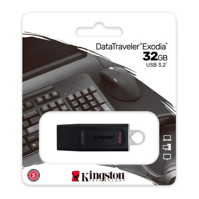 Memoria Flash USB Kingston DataTraveler Exodia 32GB, USB 3.2