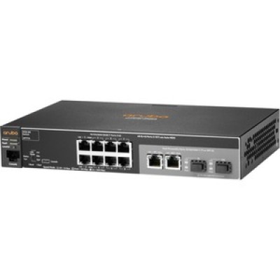 Conmutador Ethernet Aruba 8 Puertos Gestionable  2 Capa compatible  Modular Par trenzado, Fibra Óptica  1U Alto