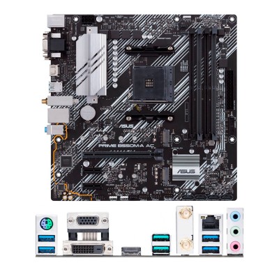 Motherboard ASUS PRIME B550M-A AC, AM4, B550, DDR4, USB 3.2, VD/SN/NW