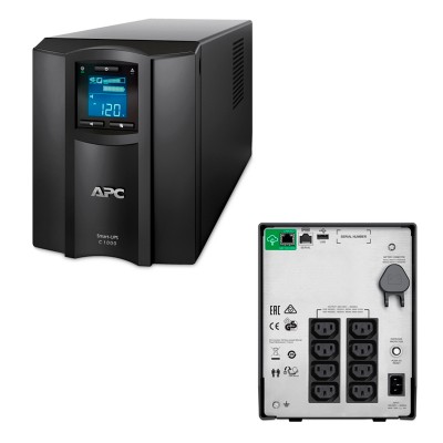 Smart UPS APC SMC1000IC, 1000VA - 600W,  8 Salidas, LCD, 240V