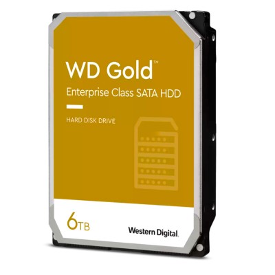 Disco duro Western Digital WD Gold, 6 TB, SATA 6.0 Gb/s, 256 MB Cache, 7200 RPM, 3.5".