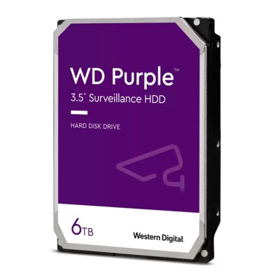 Disco duro Western Digital WD Purple, 6 TB, SATA 6.0 Gb/s, 128 MB Cache, 5640 RPM, 3.5".
