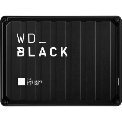 Disco duro externo Western Digital Black P10 Game Drive, 4 TB, USB 3.2, negro.