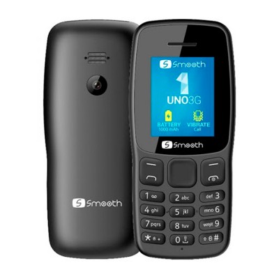 Teléfono Celular Smooth UNO 3G, 1.77", Dual SIM, FM Radio, Bluetooth, Desbloqueado, GREY.