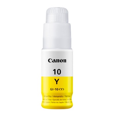 Botella de tinta Canon Pixma GI-10 Y, amarillo.