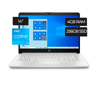 Notebook HP 14-dq2055wm, 14" HD LED FHD, Core i3-1115G4 hasta 4.1GHz, 4GB DDR4
