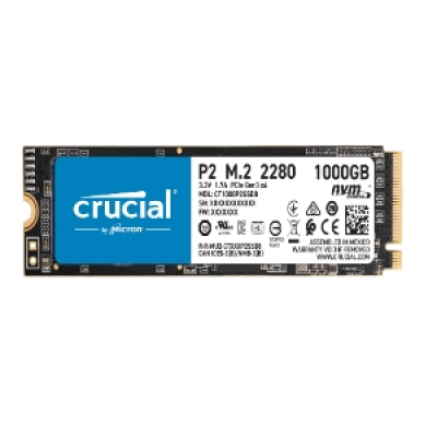 SSD Crucial P2 - Interno - 1TB - PCI Express NVMe - Computadora de escritorio Dispositivo compatible - 450TB TBW - 2400MB/s