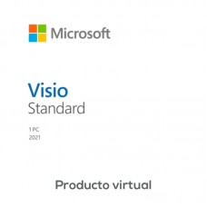 Licenciamiento Virtual (ESD) Microsoft Visio Standard 2021, 1 Licencia para una 1 PC.