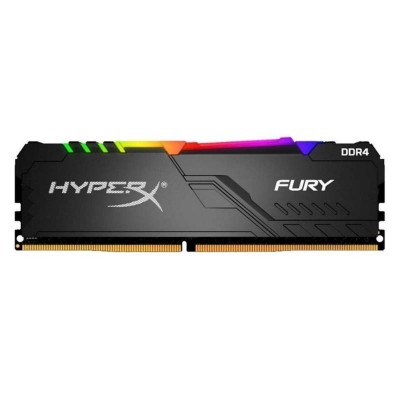Memoria Kingston HyperX Fury RGB, 32GB, DDR4, 3200 MHz, PC4-25600, CL-16, 1.35V.
