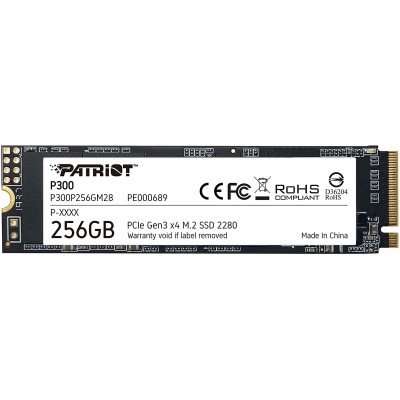 SSD Patriot P300 Gen 3 X4 M.2 256 Gb Nvme L/e 1700/1100 Pcie