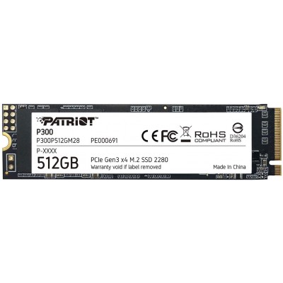 SSD Patriot P300 Gen 3 X4 M.2 512gb Nvme L/e 1700/1100
