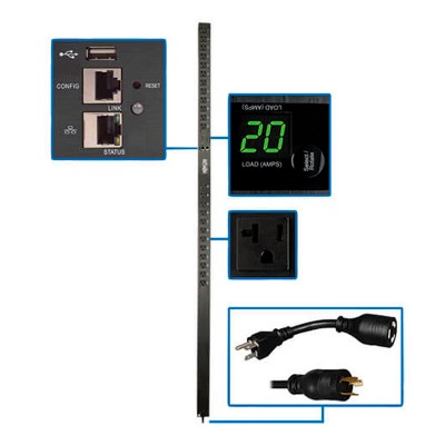 PDU Monitoreable Tripp-Lite PDUMNV20LX, Monofásico, 1.9kW, 120V.