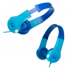 Auriculares On-Ear MOTOROLA Squads 200 con Microfono, Flexibles, Plug 3.5mm, Azules.