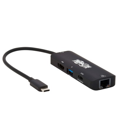 Adaptador Tripp-Lite Multipuerto USB C , HDMI, USB A, GbE, Carga PD 100W, HDCP 2.2