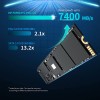 SSD HP FX900, 512GB, M.2, 2280, PCIe Gen 4x4, NVMe 1.4. 7000 MB/s