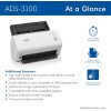 Escaner Brother ADS3100, ADF, 40 ppm / 80 ipm, USB, Escaneo Directo a USB