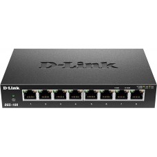 Switch D-Link DGS108, 8 puertos Gigabit RJ-45, 10/100/1000 Mbps
