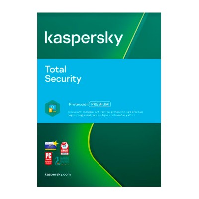 Software Kaspersky Total Security, 3 Dispositivos, Licencia 1 año.