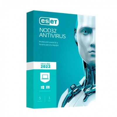 Antivirus ESET NOD32 2022, 5 PC - 1 año