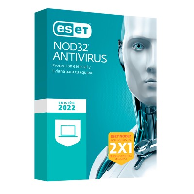 Antivirus ESET NOD32 2022, 1 PC - 1 año / 2 Equipos