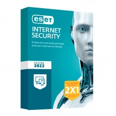 Antivirus ESET NOD32 Internet Security 2022, 1 PC - 1 año / 2 Equipos