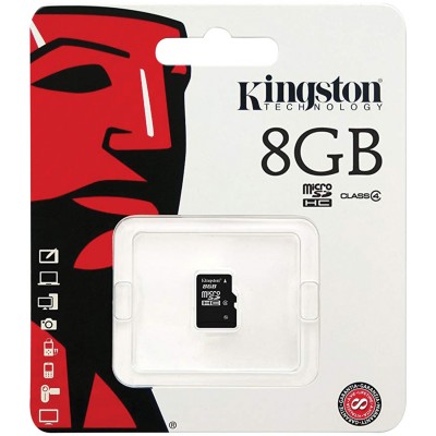 Memoria Flash microSDHC Kingston Class4, 8GB, Sin Adaptador.
