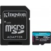 Memoria MicroSD Kingston Canvas GO PLUS, 256GB, UHS-I, U3, V30, A2, con Adaptador SD, 170MB/s
