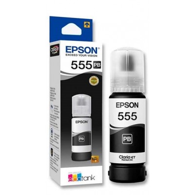 Botella de tinta EPSON T555 Negro Fotográfico, 70ml, 6800 páginas
