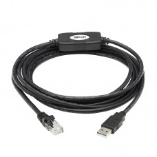 Cable de consola Tripp-lite rollover de USB-A a RJ45 (M/M), compatible con Cisco, 250 Kbps, 3 m (10 pies), negro