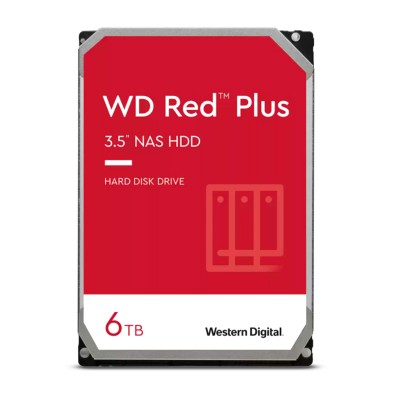 Disco duro Western Digital Red Plus WD60EFZX, 6TB, SATA, 5640rpm, 3.5", Cache 128MB