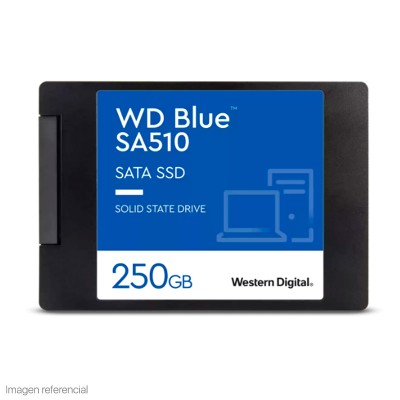 Unidad en estado solido Western Digital Blue SA510, 250GB, SATA 6Gb/s, 2.5", 7mm