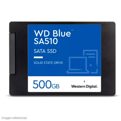 Unidad en estado solido Western Digital Blue SA510, 500GB, SATA 6Gb/s, 2.5", 7mm