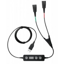 Cable Adaptador Jabra Link 265, USB Macho - 2x QD, Negro
