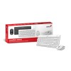 Teclado Genius + Mouse Wireless Luxemate Q8000 TKL USB Multimedia Blanco