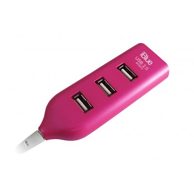 Hub USB IBLUE 4 Port 2.0 Rojo