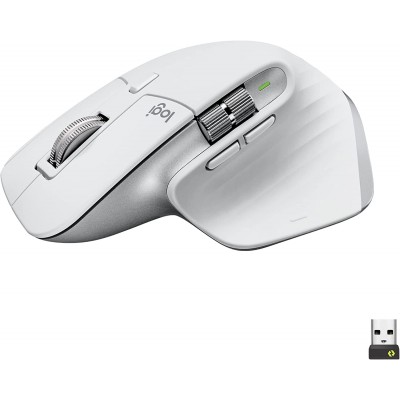 Mouse Logitech Mx Master 3S, 8K, USB-C / Wireless / BT, Gris Pálido - 910006562