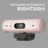 Camara Web Logitech Brio 500 Full HD 1080p, Encuadre Automático, Rosa