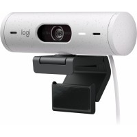 Camara Web Logitech Brio 500 Full HD 1080p, Encuadre Automático, Blanco