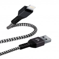 Cable Lightning a USB 2.0 Nylon Trenzado Dura Form Argomtech 1.8M/6FT, Negro, ARG-CB-0023BK