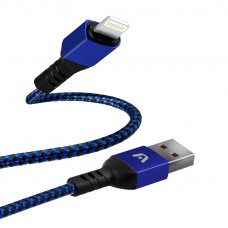 Cable Lightning A Usb 2.0 Nylon Trenzado Dura Form Argomtech 1.8M/6FT, Azul, ARG-CB-0023BL