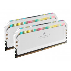 Kit de Memoria Corsair Dominator Platinum RGB, 32GB (2*16GB), DDR5, 6200 MHz, C-36, Blanco