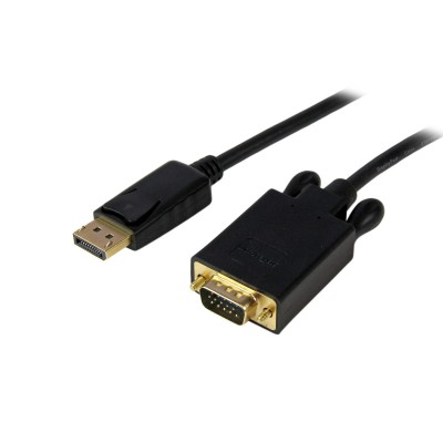 Adaptador Startech Convertidor DisplayPort DP a VGA, 1,8m, 1080p, Negro