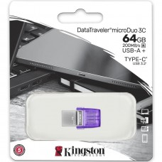 Memoria USB Kingston Data Traveler microDuo 3C, 64GB, Dual USB-A / USB-C