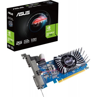 T.  video Asus Nvidia GeForce GT 730 2GB DDR3 BRK EVOG, 2B DDR3, Low-Profile