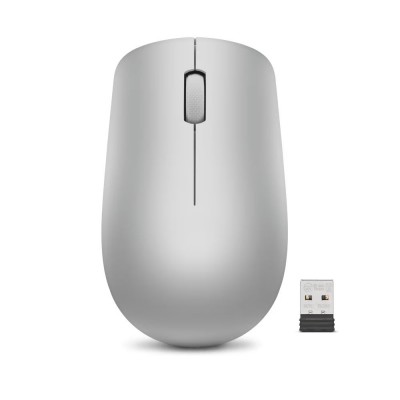 Mouse Inalambrico Lenovo 530, 1200DPI, 2.4GHz, 3 botones, Gris Platino
