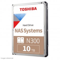 Disco duro Toshiba N300, 10TB NAS, SATA 6.0Gb/s, 7200rpm, 256MB Cache, 3.5"