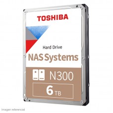 Disco duro Toshiba N300, 6TB NAS, SATA 6.0Gb/s, 7200rpm, 256MB Cache, 3.5"